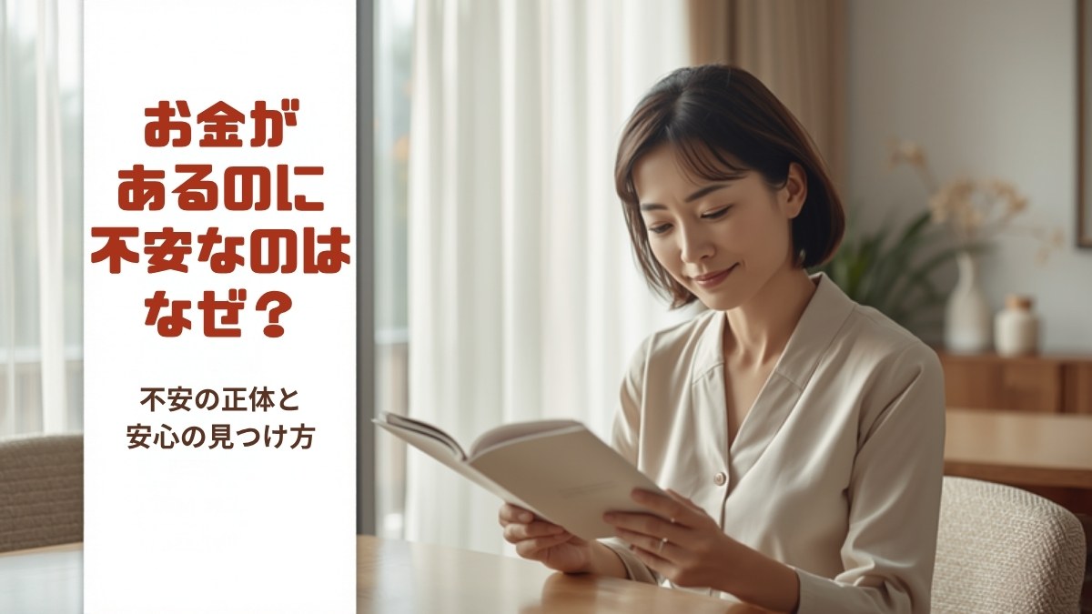 お金があるのに不安なのはなぜ？ 不安の正体と安心の見つけ方