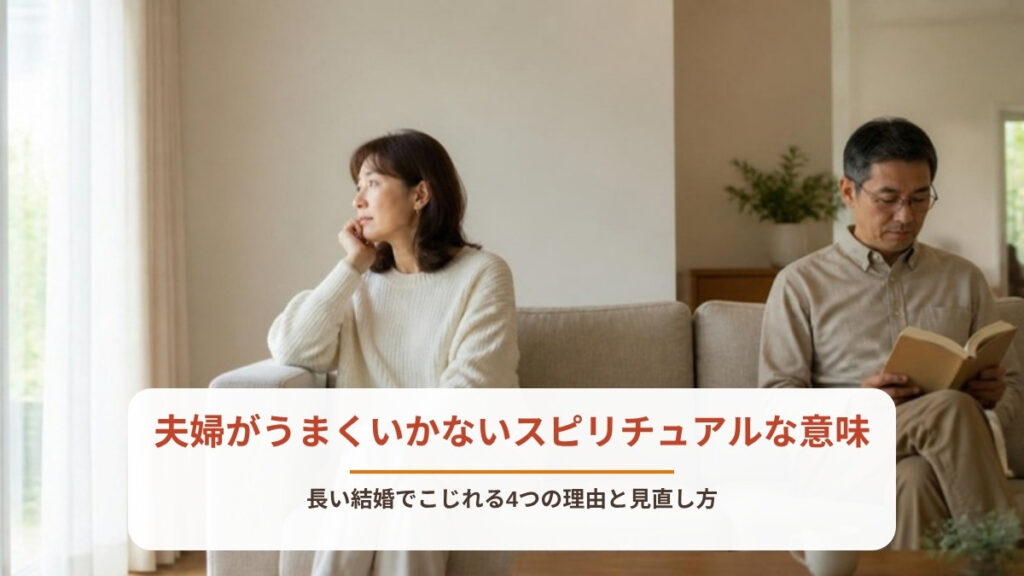 夫婦がうまくいかないスピリチュアルな意味【ワークシート付き】長い結婚でこじれる4つの理由と見直し方