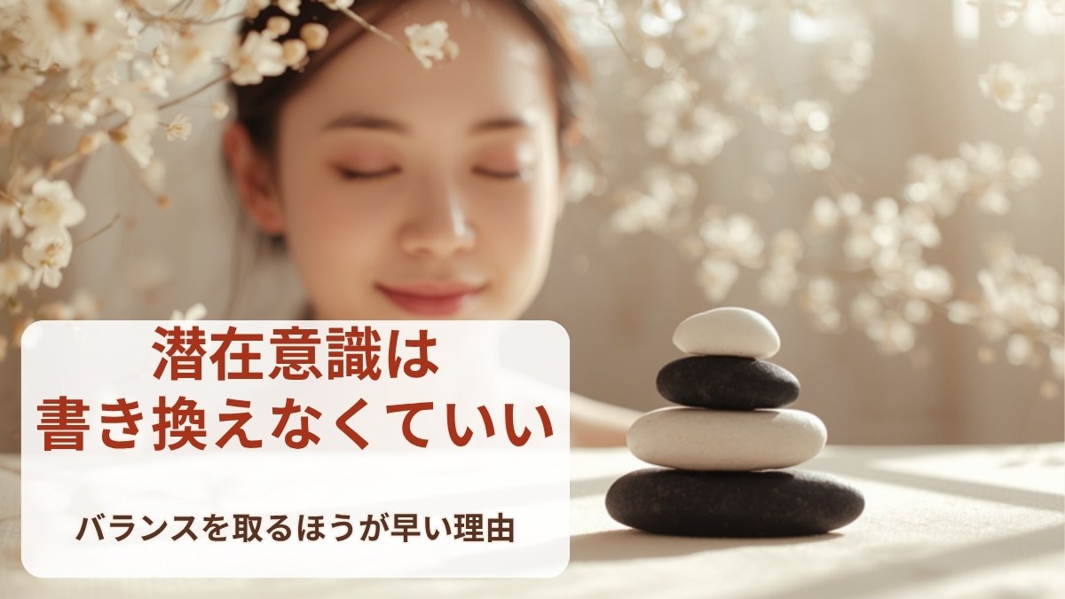 潜在意識は書き換えなくていい バランスを取るほうが早い理由