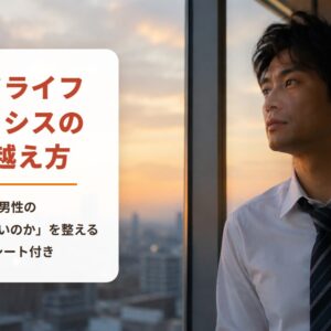 ミッドライフクライシスの乗り越え方　40代男性の「このままでいいのか」を整える　ワークシート付き