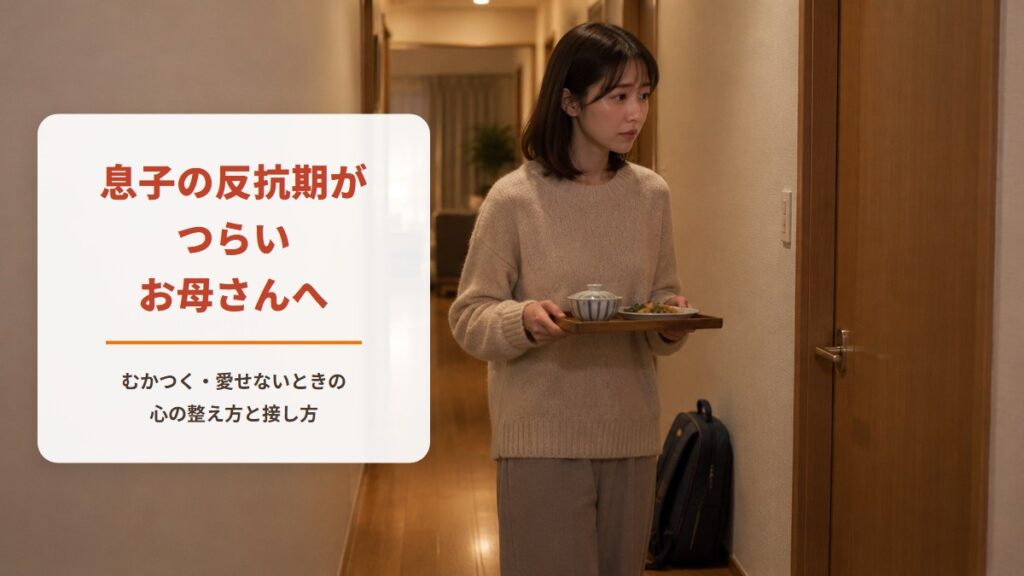 息子の反抗期がつらい【ワークシート付き】むかつく・愛せないと感じる母親の心の整え方と接し方